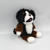 Doudou chien noir blanc marron KINDER