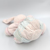 Doudou Lapin rose bleu fleurs patchworks Liliblue KALOO