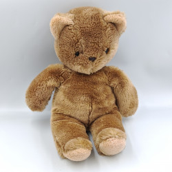 Ancienne peluche ours chat beige marron APPLAUSE