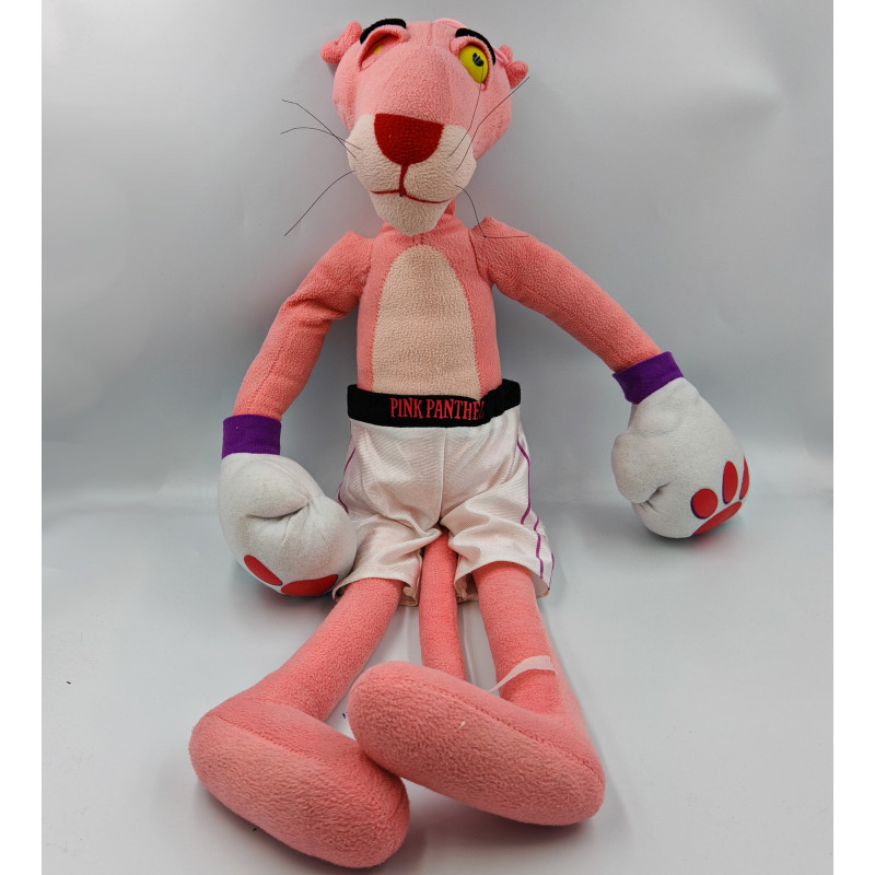 Ancienne Peluche la panthére rose Pink Panther tenue de boxe