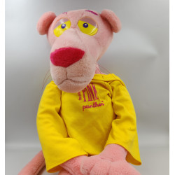 Ancienne grande peluche la panthére rose Pink Panther sweat jaune