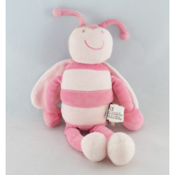 Doudou abeille papillon rose rayé MARESE