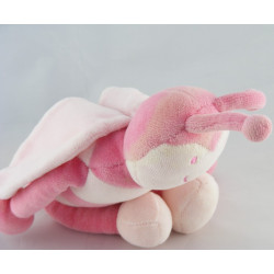 Doudou abeille papillon rayé rose MARESE