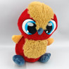 Peluche oiseau hibou chouette rouge AUCHAN