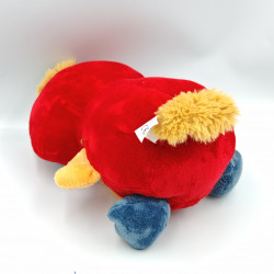 Peluche oiseau hibou chouette rouge AUCHAN