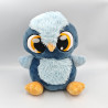 Peluche oiseau hibou chouette bleu AUCHAN