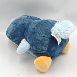 Peluche oiseau hibou chouette bleu AUCHAN