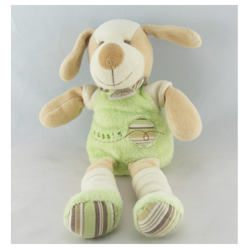 Doudou et compagnie marionnette chien vert copain os Z'amigolos