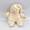 Doudou musical ours écru bonnet NOUKIE'S