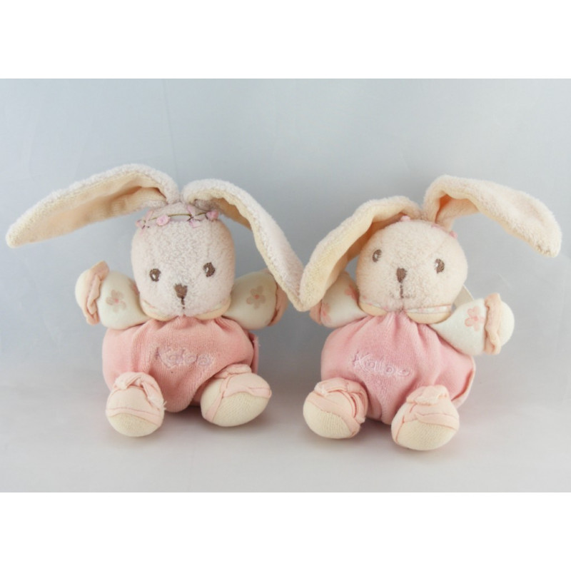 mini Doudou Lapin lilirose robe à fleurs bandeau Kaloo
