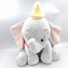Grand doudou peluche éléphant gris Dumbo col rouge DISNEY NICOTOY