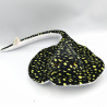 Peluche poisson raie manta blanche noir jaune tachetée NATURE PLANET