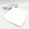 Doudou lapin bleu mouchoir blanc JACADI