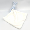 Doudou lapin bleu mouchoir blanc JACADI