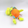 Doudou musical crocodile orange bleu vert fleurs coeurs BABYSUN
