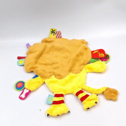Doudou plat étiquettes lion LABEL