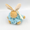 Mini Doudou lapin plume beige bleu KALOO