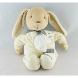 Doudou et compagnie ours rayé bleu mouchoir avion jaune