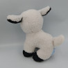 Doudou peluche chien blanc noir NOUNOURS