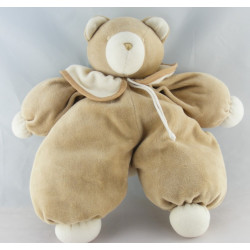 Grand Doudou ours beige col blanc MOULIN ROTY