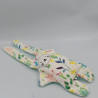 Doudou plat lapin blanc bleu motifs cactus chameaux Double face CATIMINI