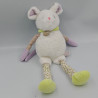 Doudou et compagnie souris pantin blanche verte mauve LES CHOUPIDOUX