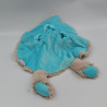 Doudou plat rond ours gris bleu TOM ET