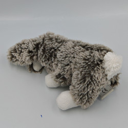 Doudou lapin marron blanc tout doux HISTOIRE D'OURS