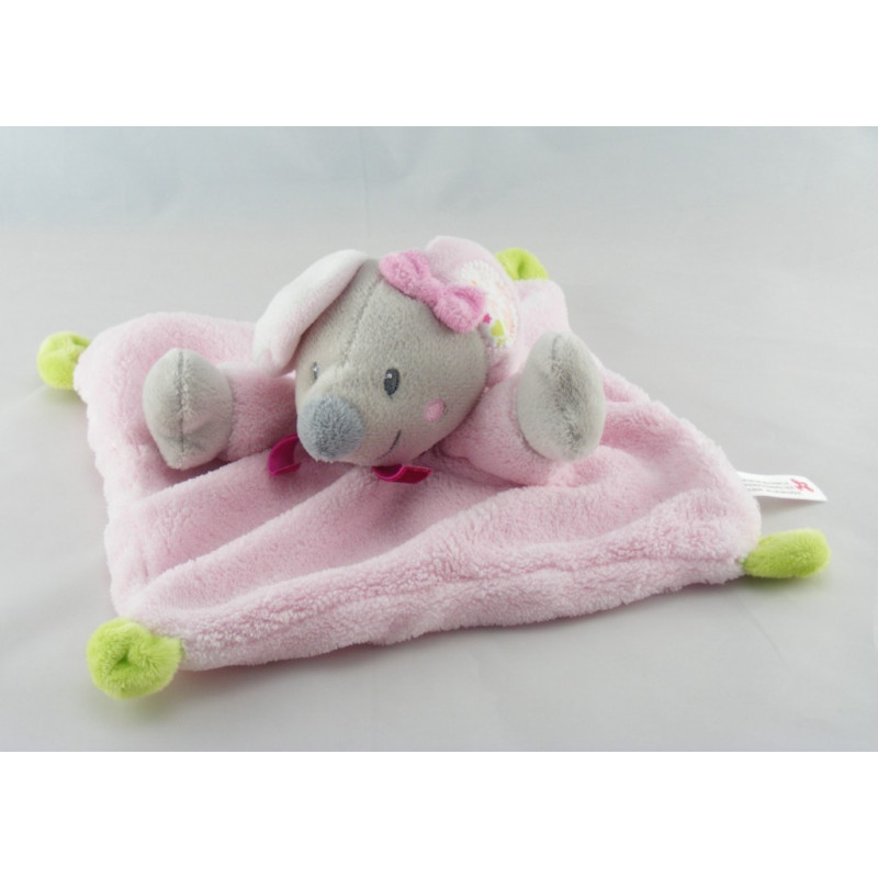 Doudou plat rose Je suis une souris comme ça NICOTOY