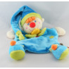 Doudou plat clown bleu NICOTOY