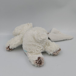 Doudou ours blanc marron mouchoir Flocons BABY NAT