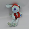 Doudou chien rouge bleu TEX BABY
