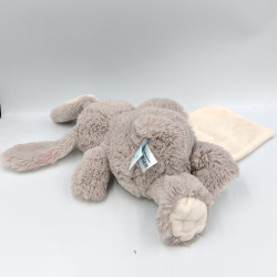 Doudou lapin gris Réglisse mouchoir Baby nat