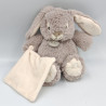 Doudou lapin gris Réglisse mouchoir Baby nat