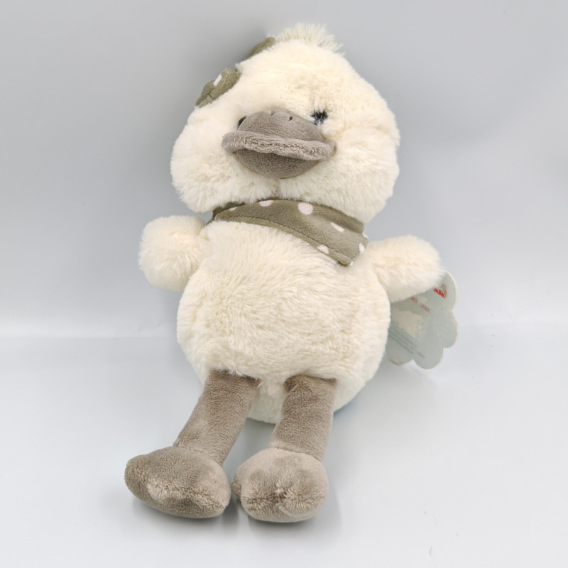 Doudou canard blanc gris pois SIMBA TOYS NICOTOY