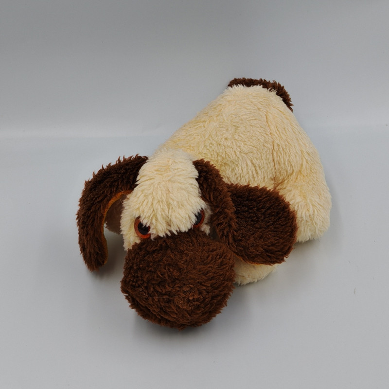 Ancienne peluche musical chien beige marron