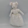 Doudou souris blanche tutu robe tulle satin JACADI