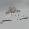 Doudou plat ours gris blanc étoiles NATURE & SENTEURS