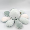 Doudou pieuvre poulpe bleu blanc pois NATTOU