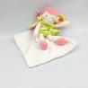 Doudou poupée coccinelle rose vert pois mouchoir cajou SUCRE D'ORGE