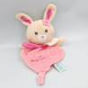 Doudou plat lapin rose Trop Mignon Kawaii BABY NAT
