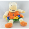 Doudou hippopotame blanc orange vert NICOTOY