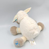 Doudou mouton blanc gris bleu fleurs JOMANDA