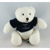 Doudou et Compagnie ours blanc robe bleu marine