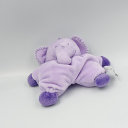 Doudou semi plat éléphant mauve violet SOFT FRIENDS