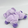 Doudou semi plat éléphant mauve violet SOFT FRIENDS