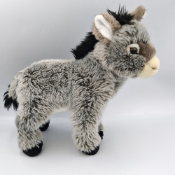 Peluche ane gris noir UNI TOYS