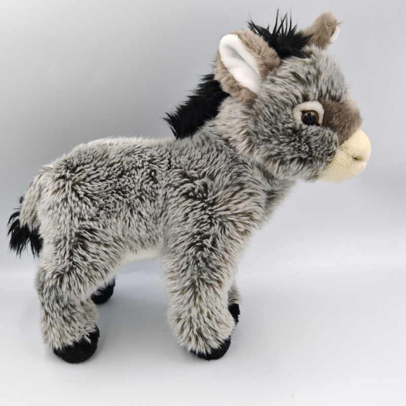 Peluche ane gris noir UNI TOYS