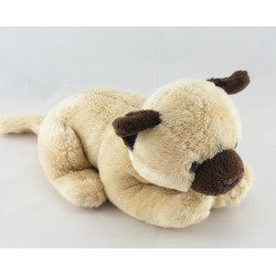 Doudou chat blanc fleurs rose coeur NICOTOY 