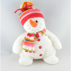 Doudou bonhomme de neige rouge blanc PETIT BATEAU